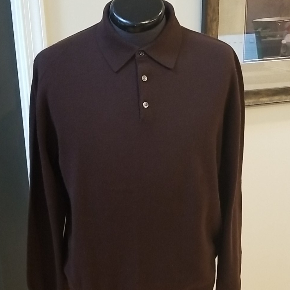 Cashmere Button Collar Sweater